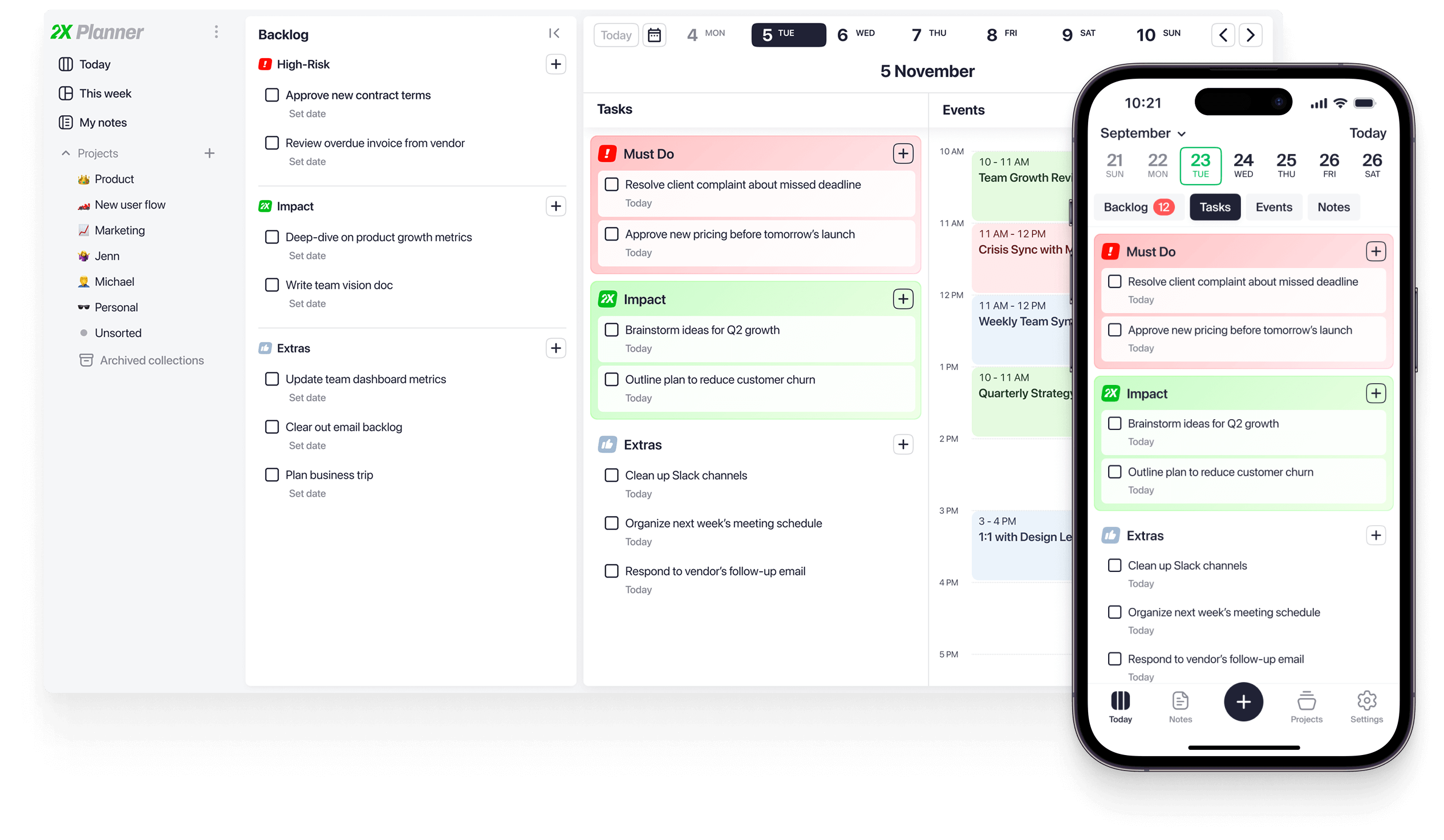 Mobile and desktop app